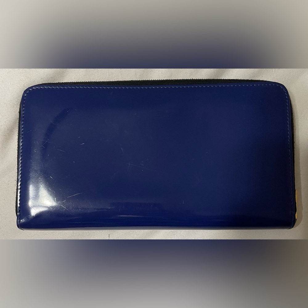 Céline Authentic Vintage Blue Zipper Long Wallet - Picture 3 of 16